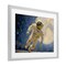 Stupell Industries Astronaut in Vast Galaxy Framed Print Under Glass, design by Angie Hawke